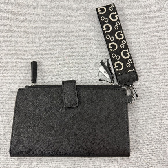 Guess Sandria SLG Black Saffiano Logo Wristlet Wallet F9375157 New - Picture 5 of 12